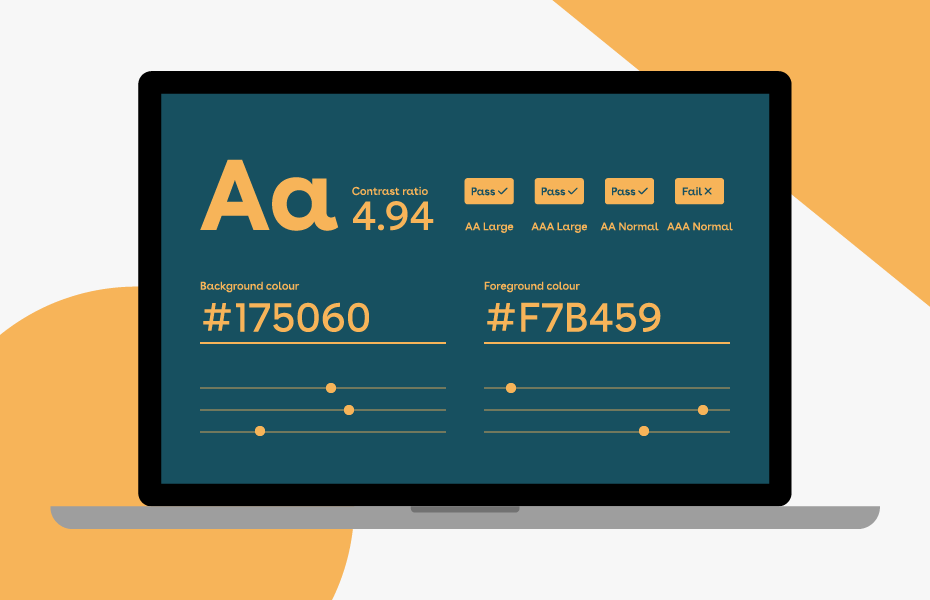 Example of an accessibility checker results